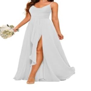 BRAND NEW Elegant White Evening Gown size 8